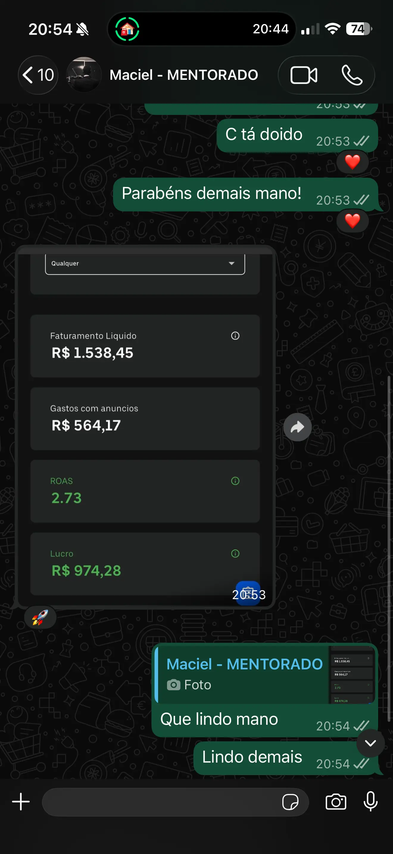 Print de depoimento 01